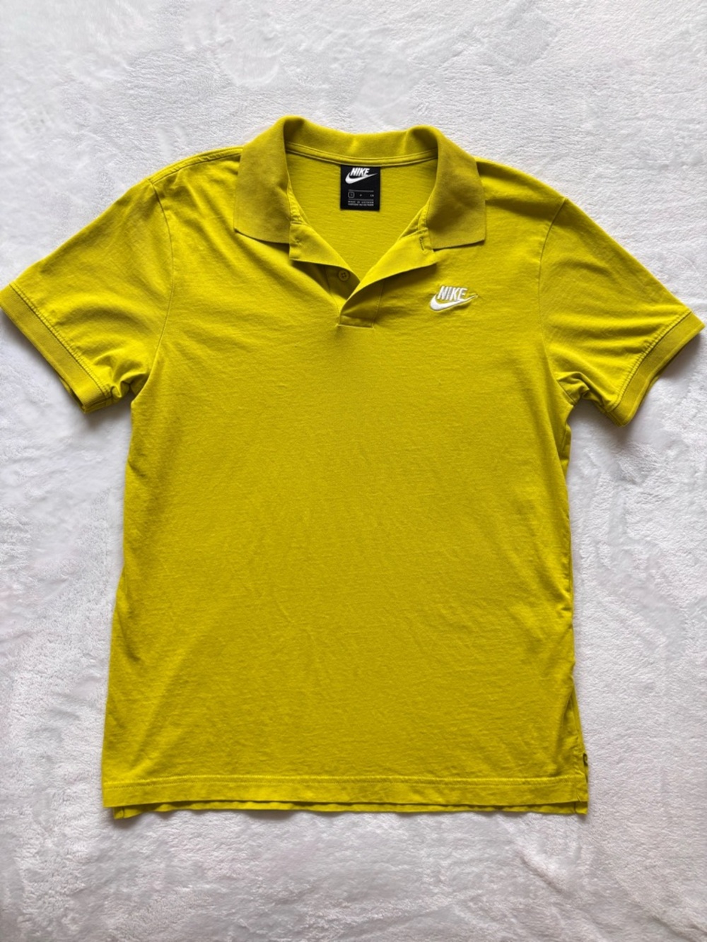 NIKE Men's Lime Green Short Sleeve Cotton Polo Shirt--EUC--S - Picture 3 of 11